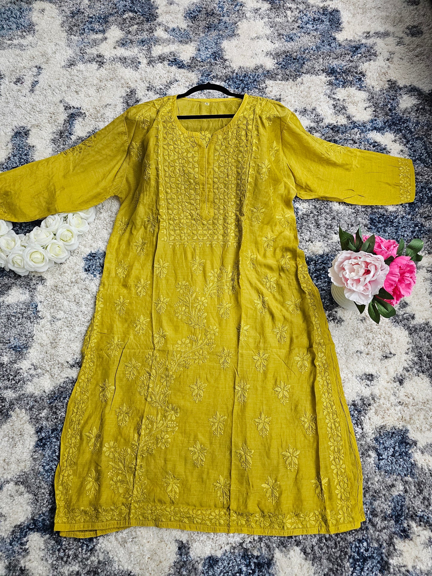 Muslin Lucknowi Chikan Kari Kurti Style 1