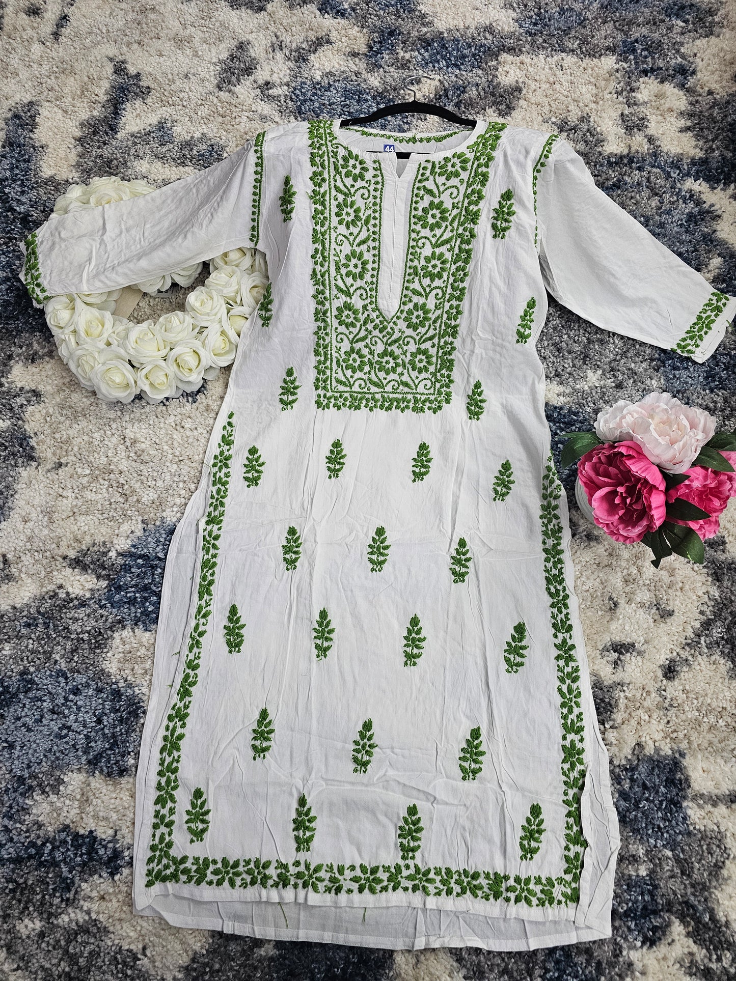 Rayon Lucknowi Chikan Kari Kurti Style 1