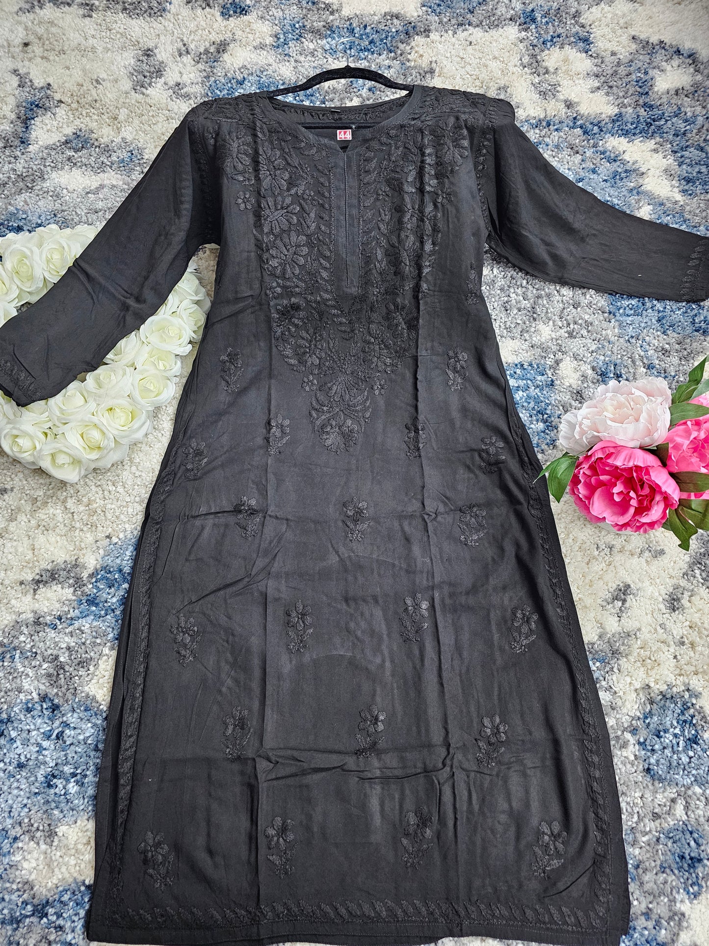 Rayon Lucknowi Chikan Kari Kurti Style 1