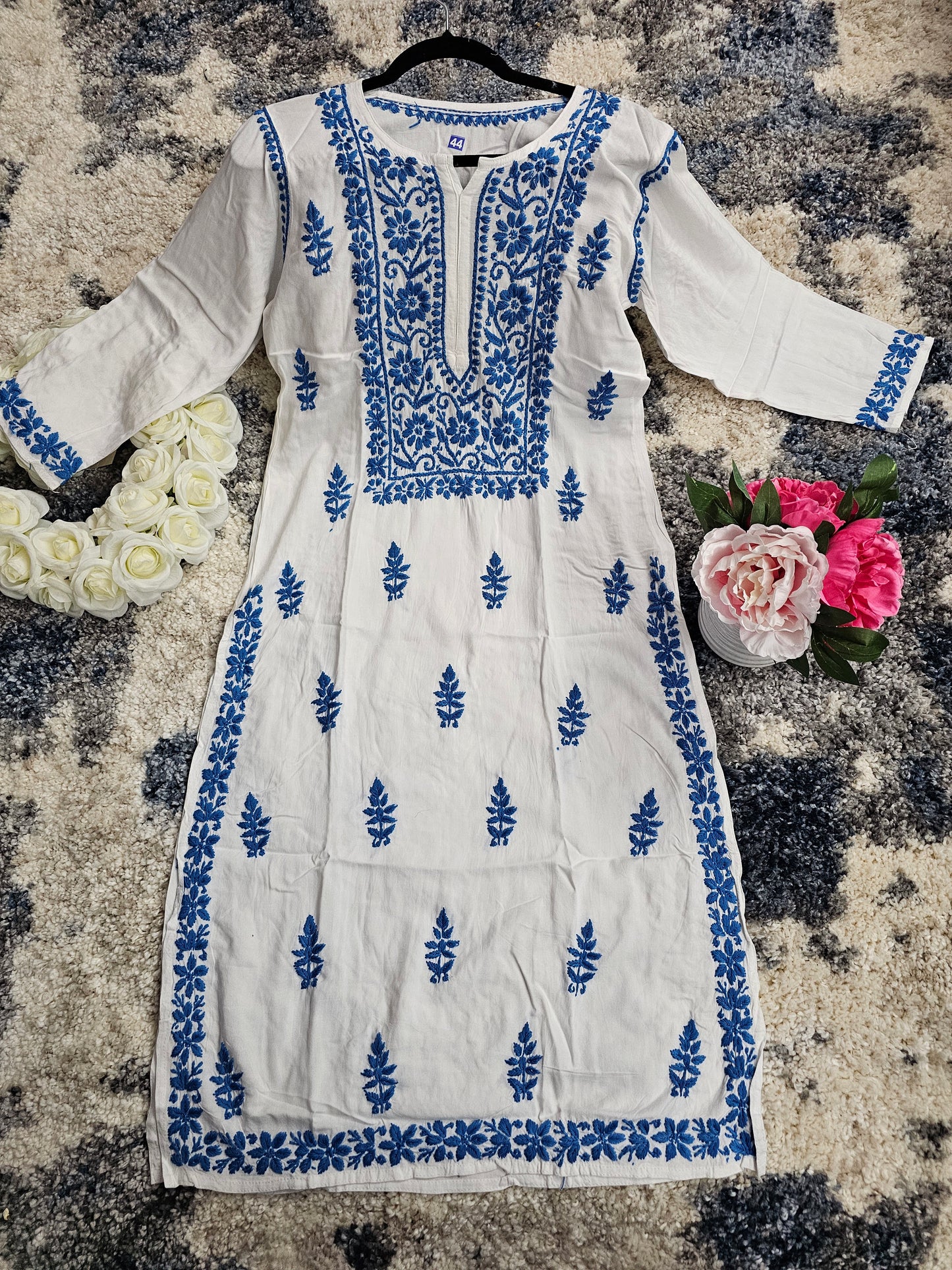 Rayon Lucknowi Chikan Kari Kurti Style 1